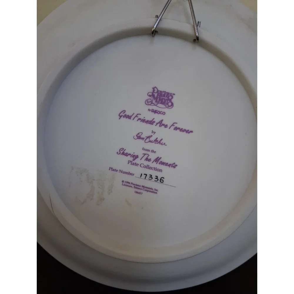 Precious Moments 'Good Frien Are Forever' Plate by Sam Butcher LTD Edition 1996